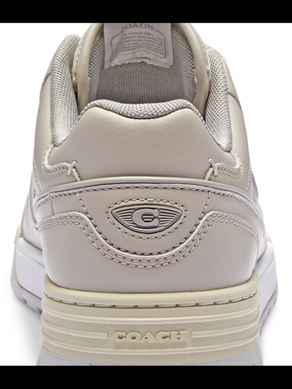 Coach Men’s Leather Low-Top Sneakers in Light Gray - Picture 5 of 8
